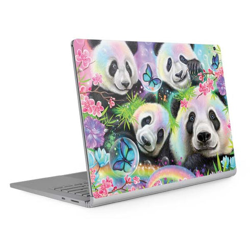 Rainbow Pandas with Butterflies by Sheena Pike Surface Book 2 13.5in Skin